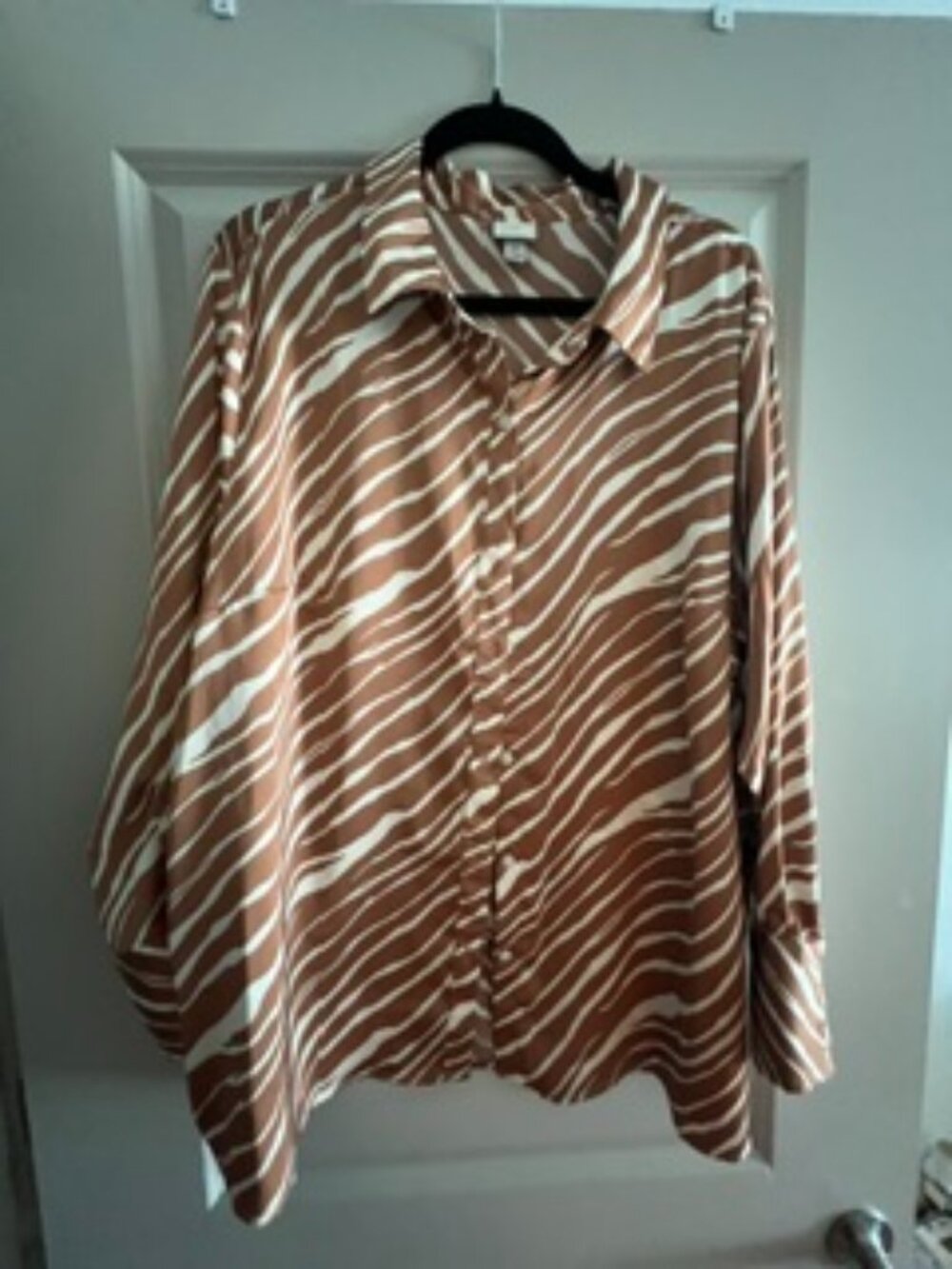 A New Day Satin Button up Shirt
